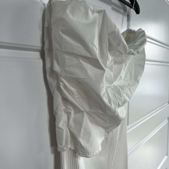 NWT Zara Stapless White Bridal Shower Dress - Picture 2 of 6